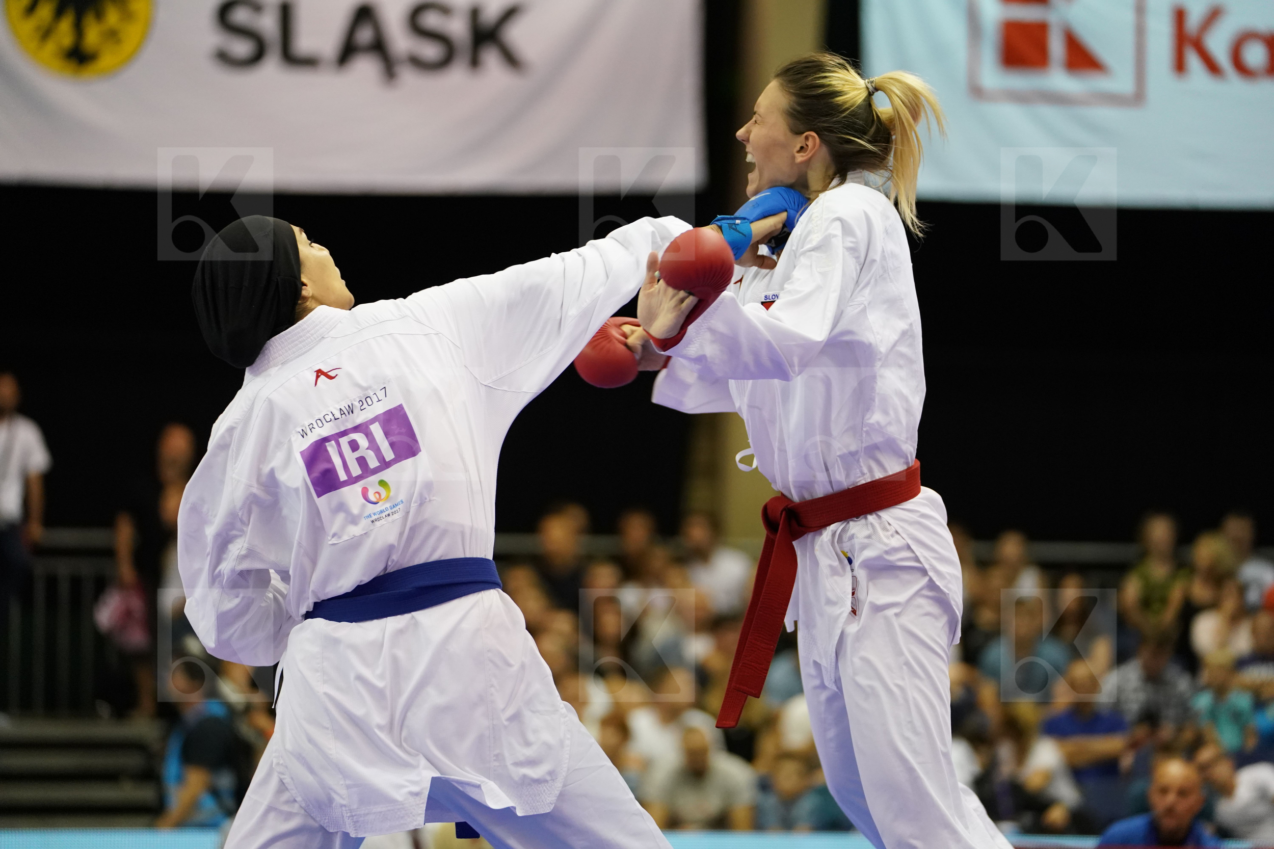 Abbasali Hamideh Female Kumite +68kg Iran Islamic Republic of Slovakia Tatarova Dominika